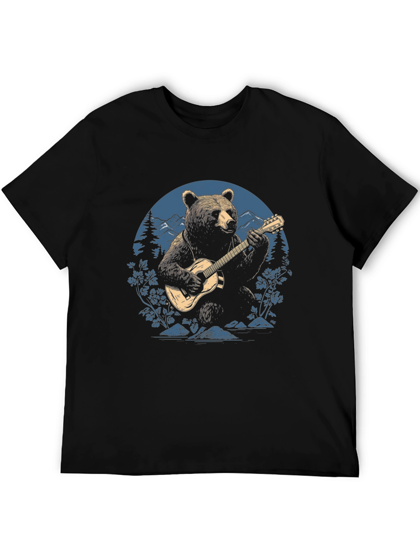 Bear Guitarist Graphic Tee