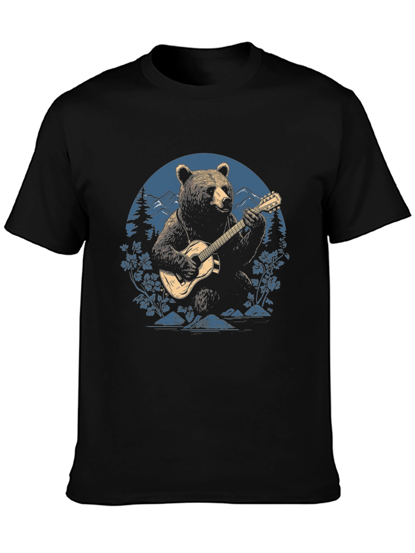 Bear Guitarist Graphic Tee