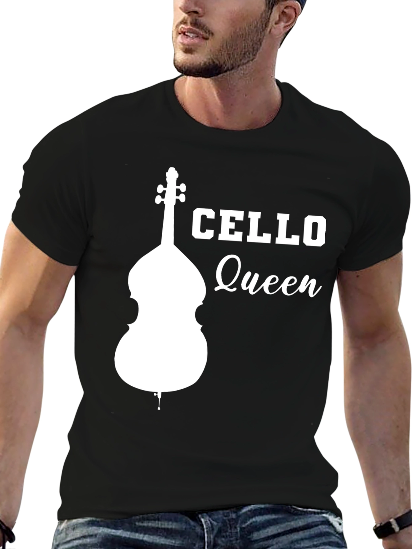 Cello Queen Graphic T-Shirt - Musician Tee