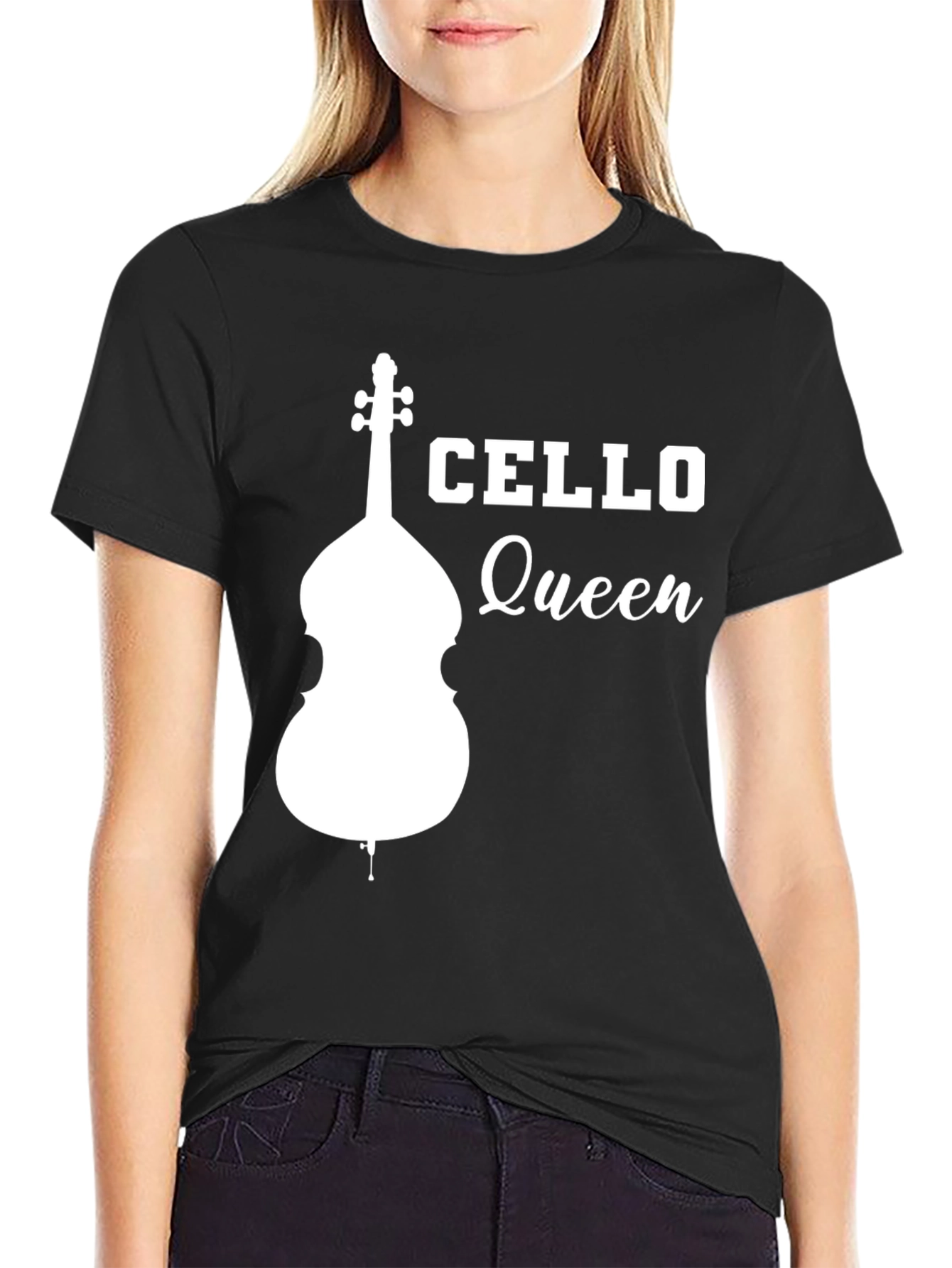 Cello Queen Graphic T-Shirt - Musician Tee