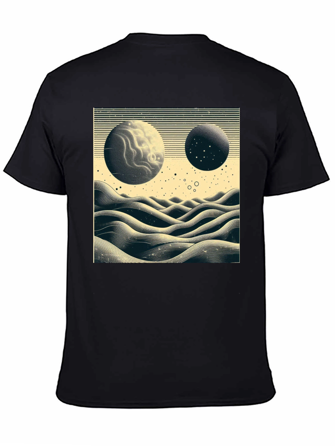 Planetary Landscape Graphic Tee - Black