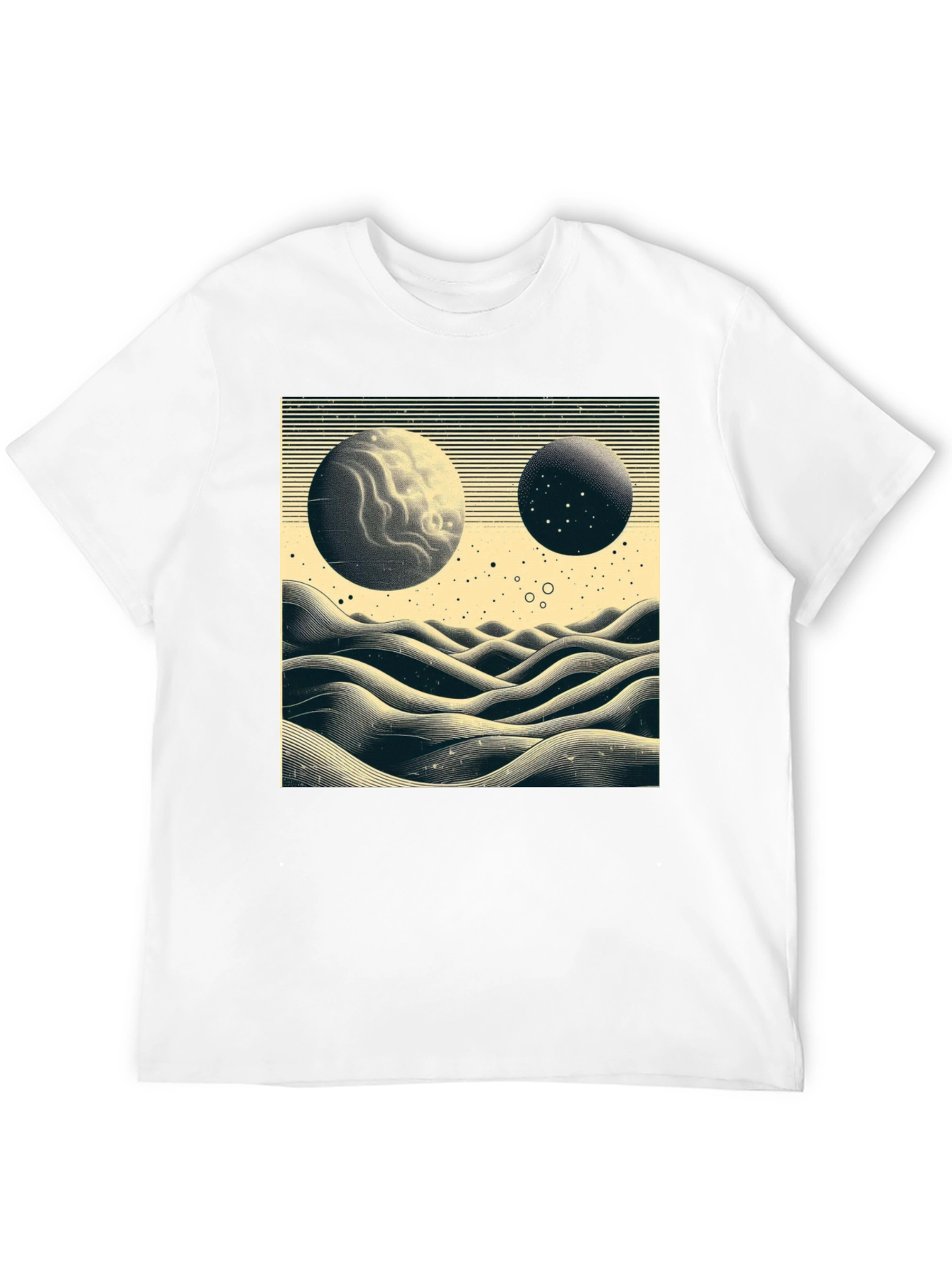 Planetary Landscape Graphic Tee - Black