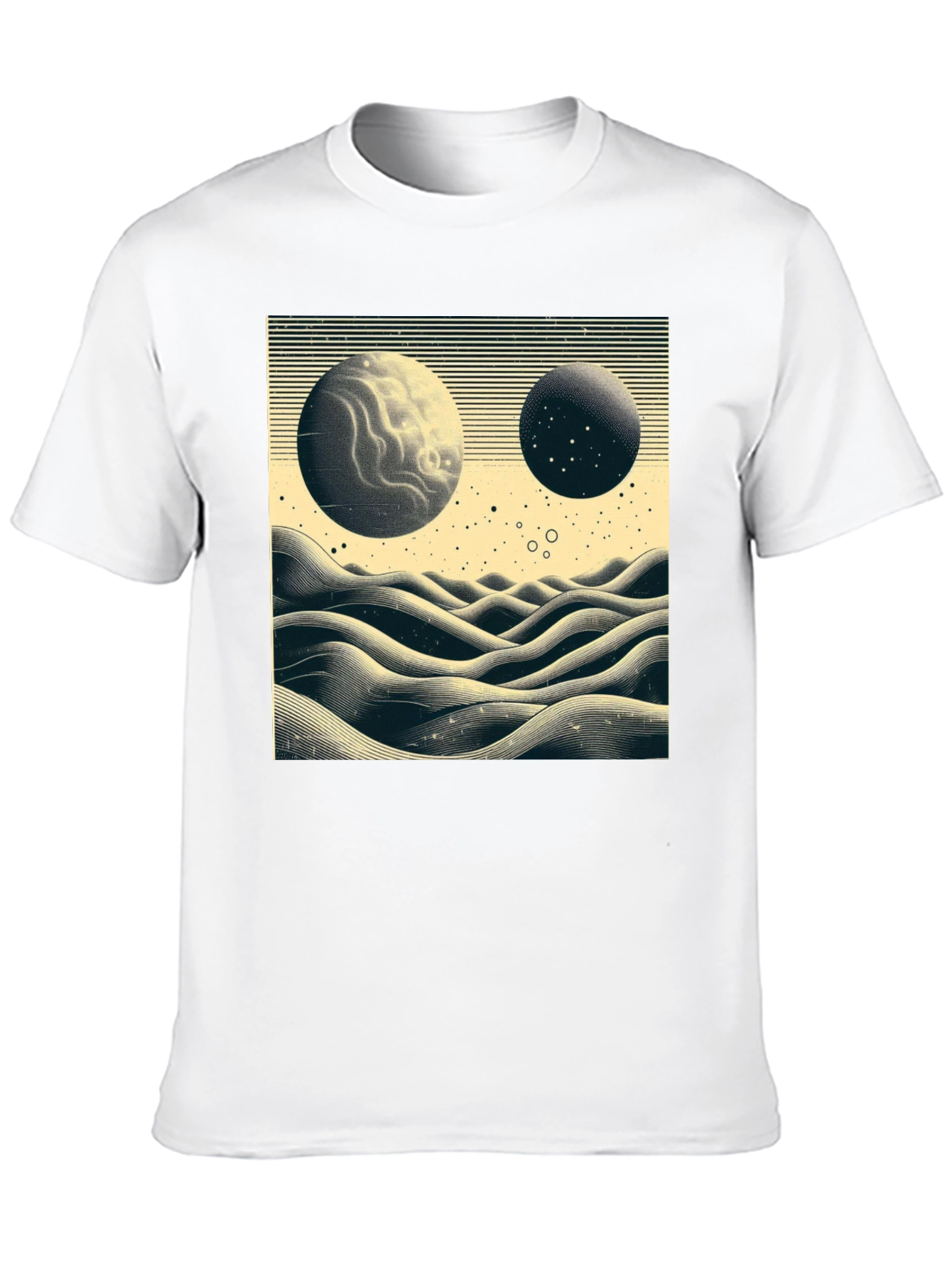 Planetary Landscape Graphic Tee - Black