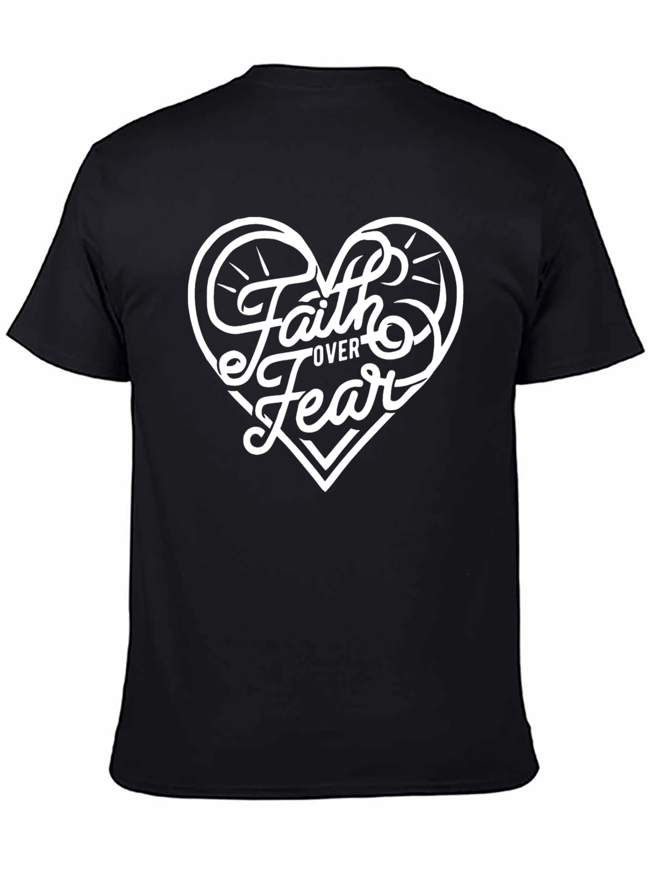 Faith Over Fear Heart Graphic T-Shirt
