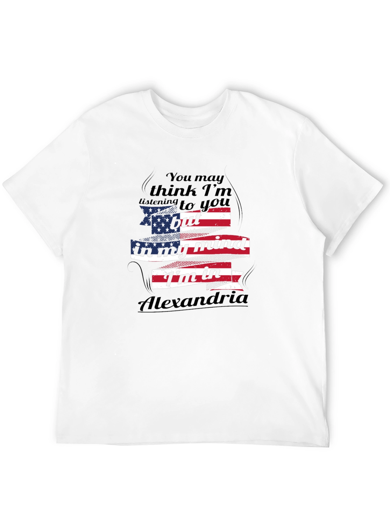 Alexandria T-Shirt American Flag Novelty