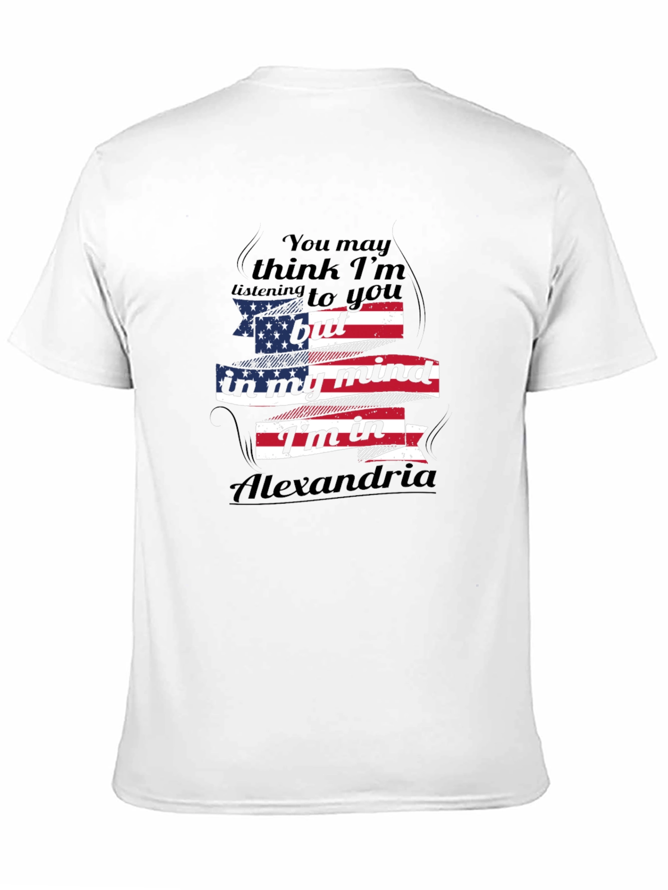 Alexandria T-Shirt American Flag Novelty