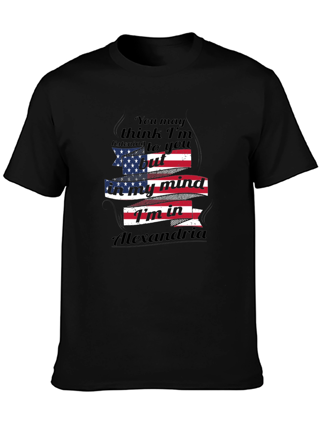 Alexandria T-Shirt American Flag Novelty