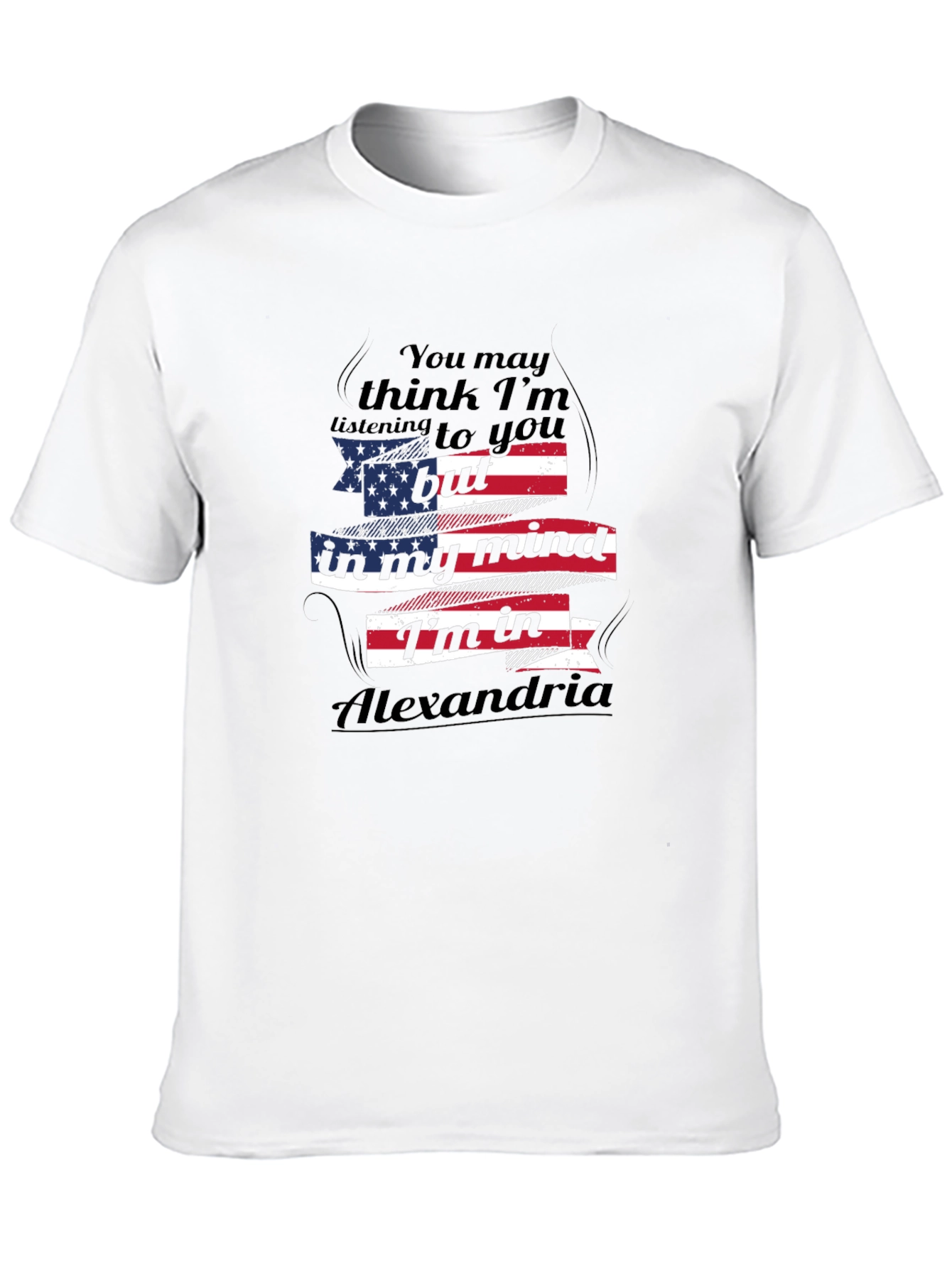 Alexandria T-Shirt American Flag Novelty