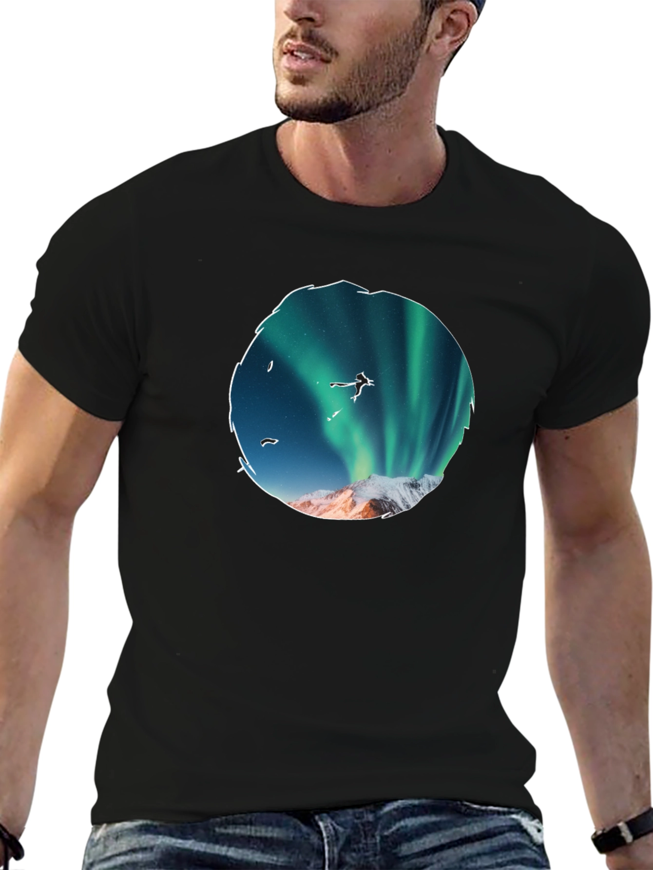 Aurora Skydiver Graphic Tee - Black