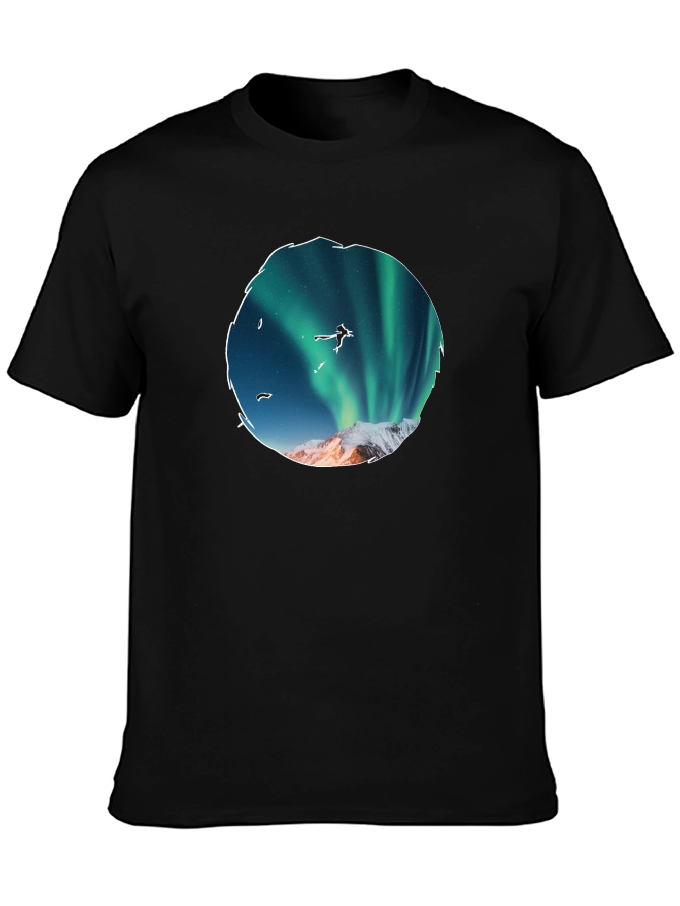 Aurora Skydiver Graphic Tee - Black