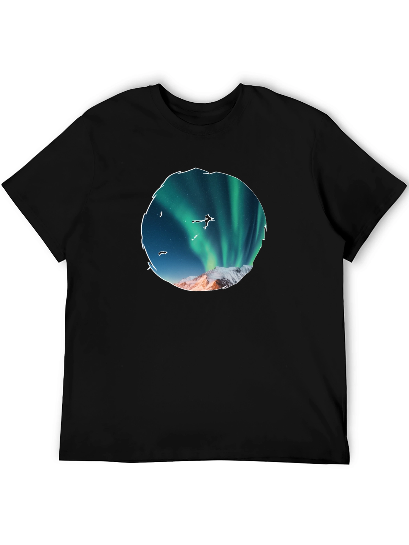 Aurora Skydiver Graphic Tee - Black