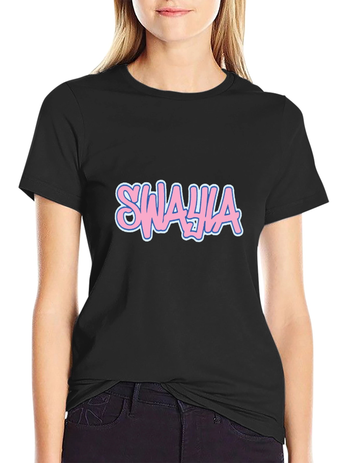 Swahia Graphic Black T-Shirt