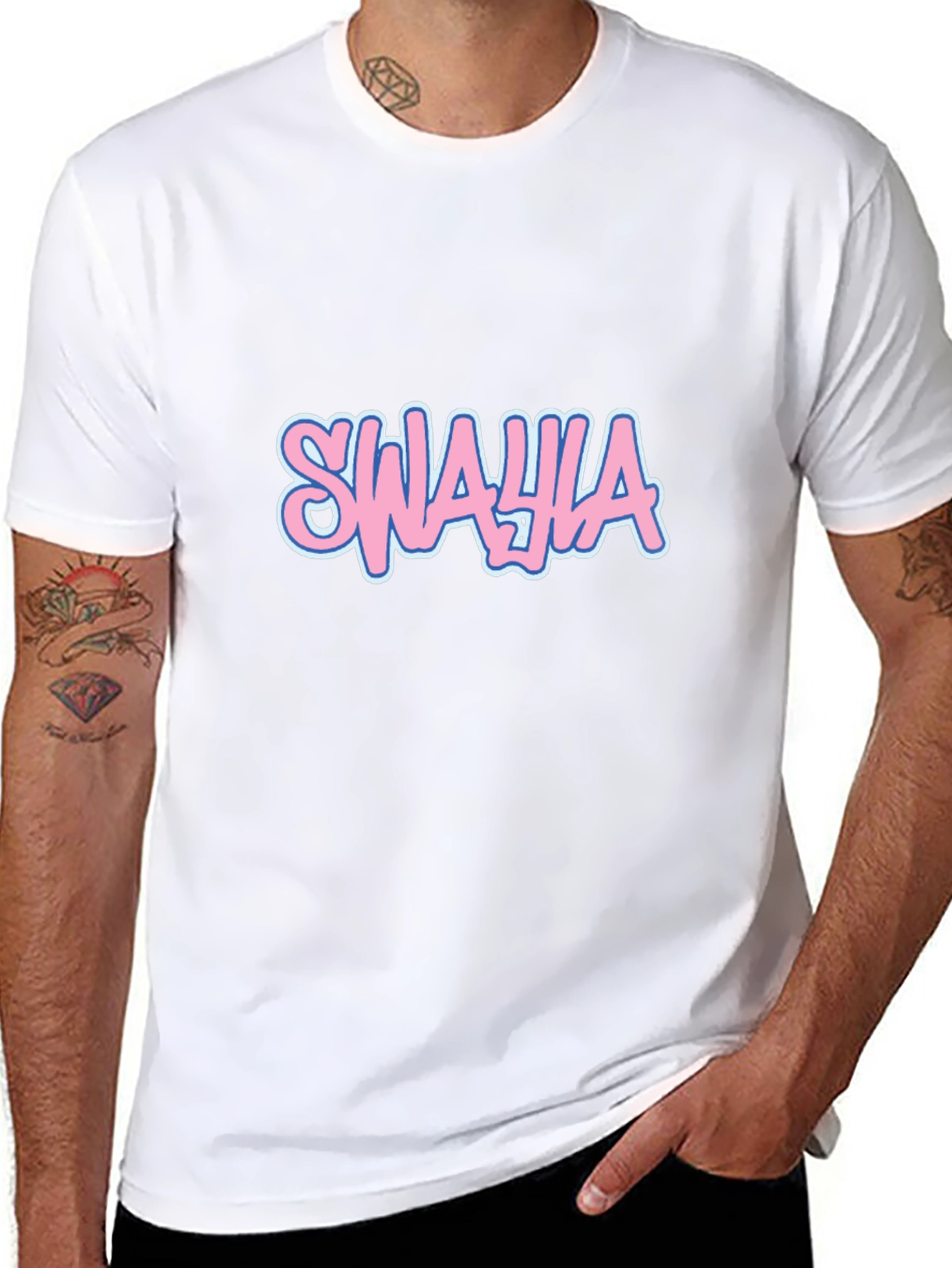 Swahia Graphic Black T-Shirt