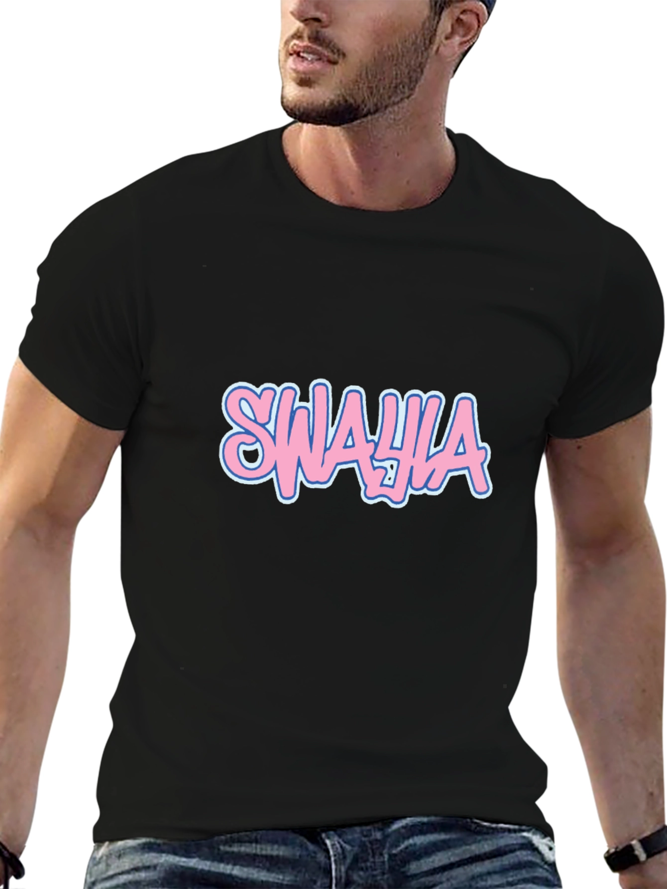 Swahia Graphic Black T-Shirt