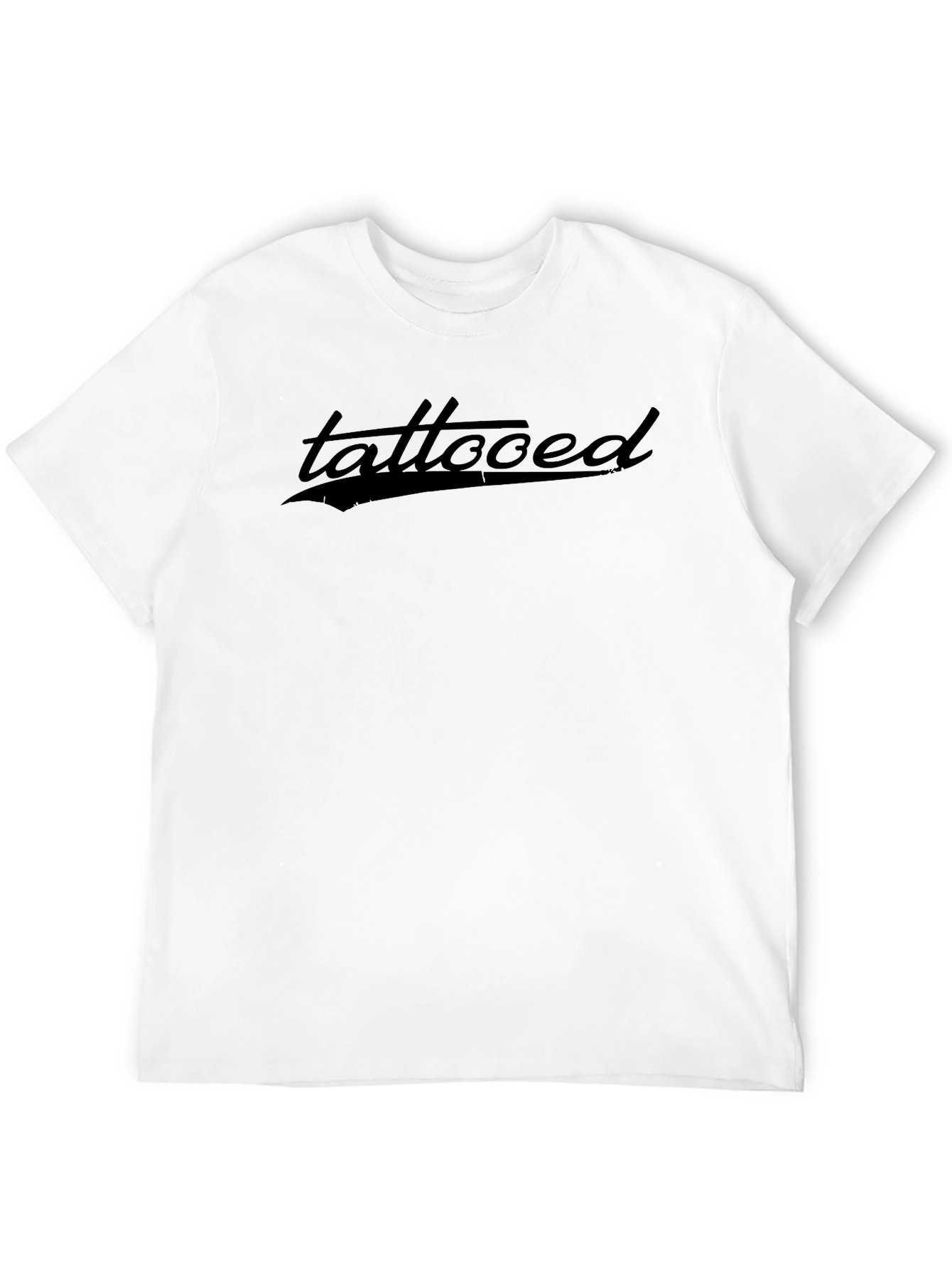 Tattooed Graphic Print Black T-Shirt