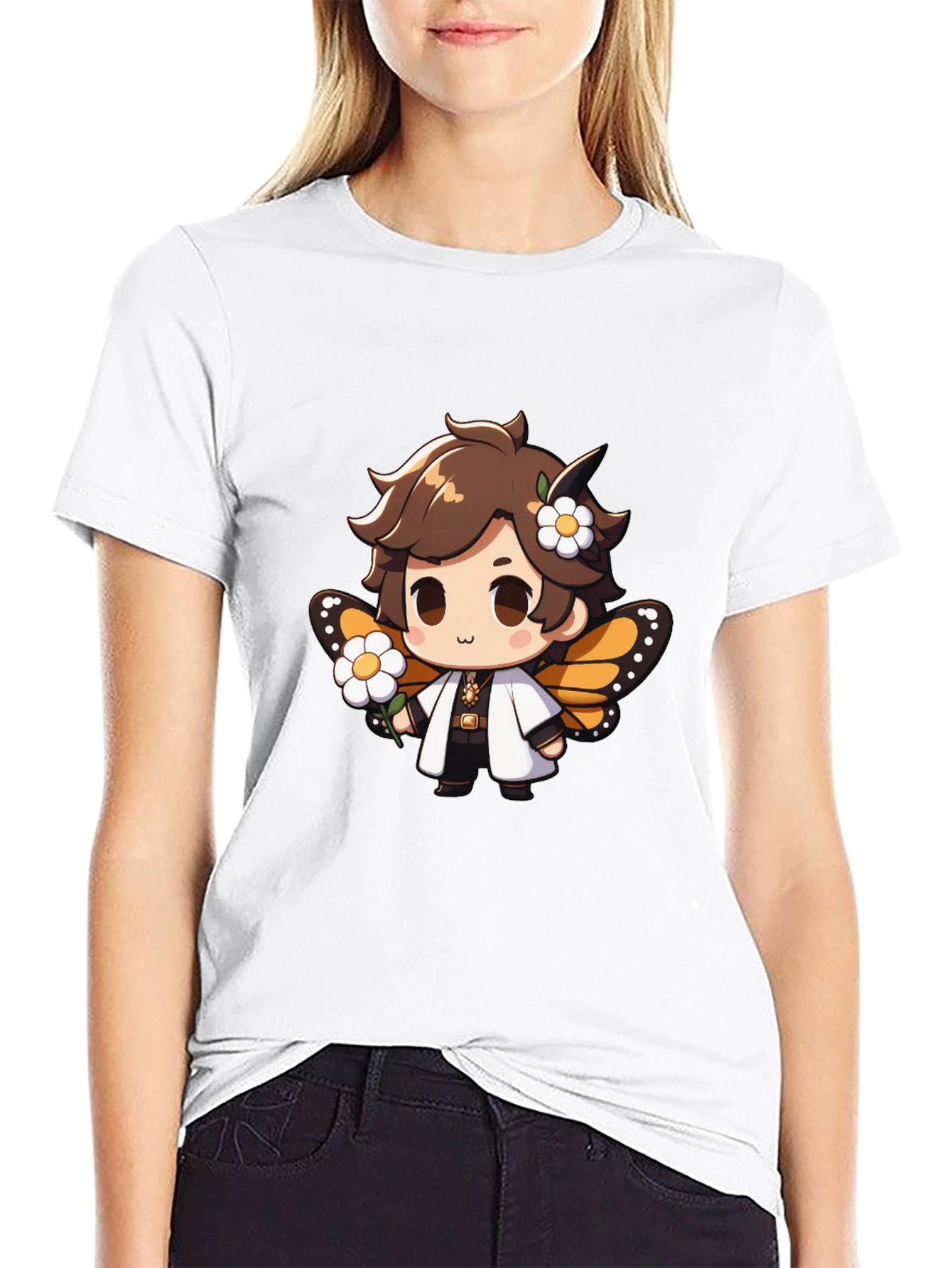 Cute Cartoon Character Graphic T-Shirt