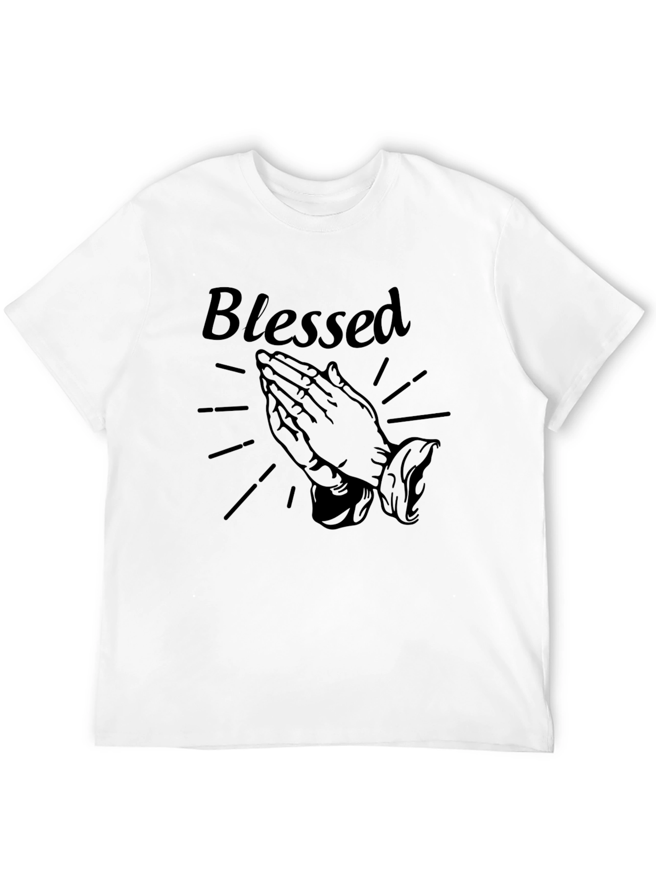 Blessed Graphic T-Shirt - Praying Hands Design
