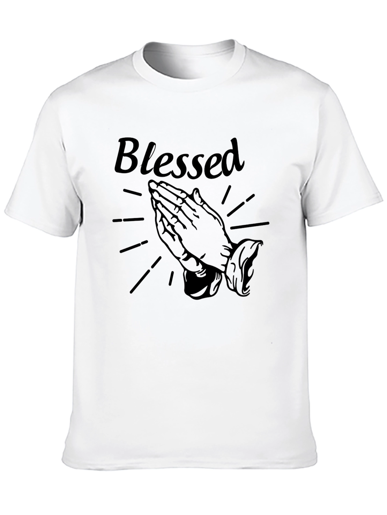 Blessed Graphic T-Shirt - Praying Hands Design
