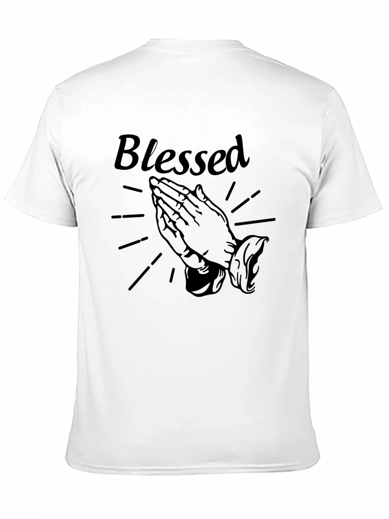Blessed Graphic T-Shirt - Praying Hands Design