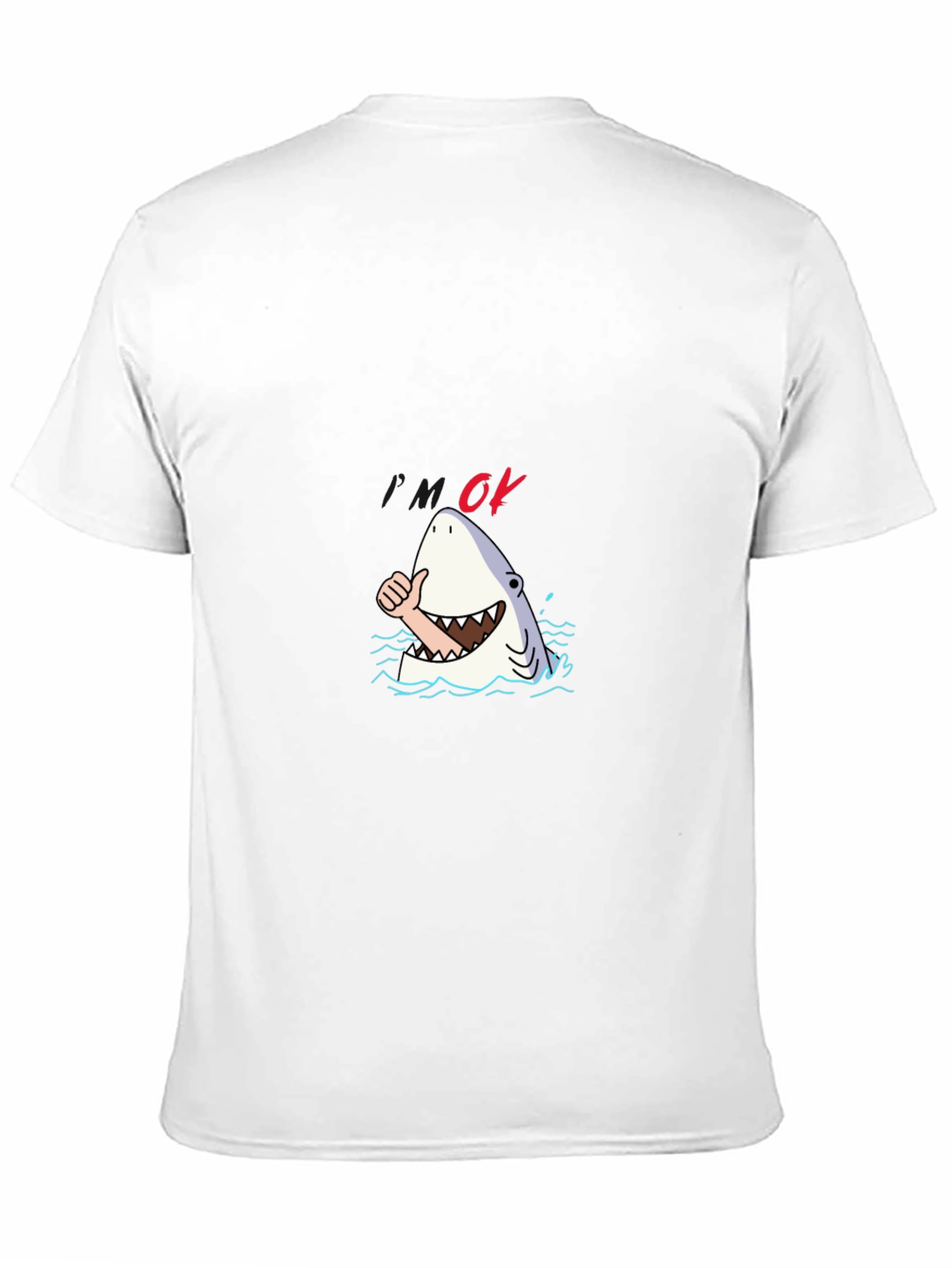 Shark OK T-Shirt - Funny Cartoon Graphic Tee