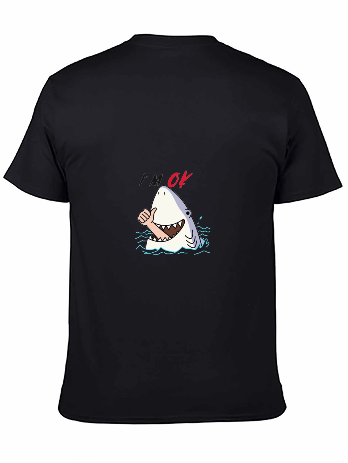 Shark OK T-Shirt - Funny Cartoon Graphic Tee