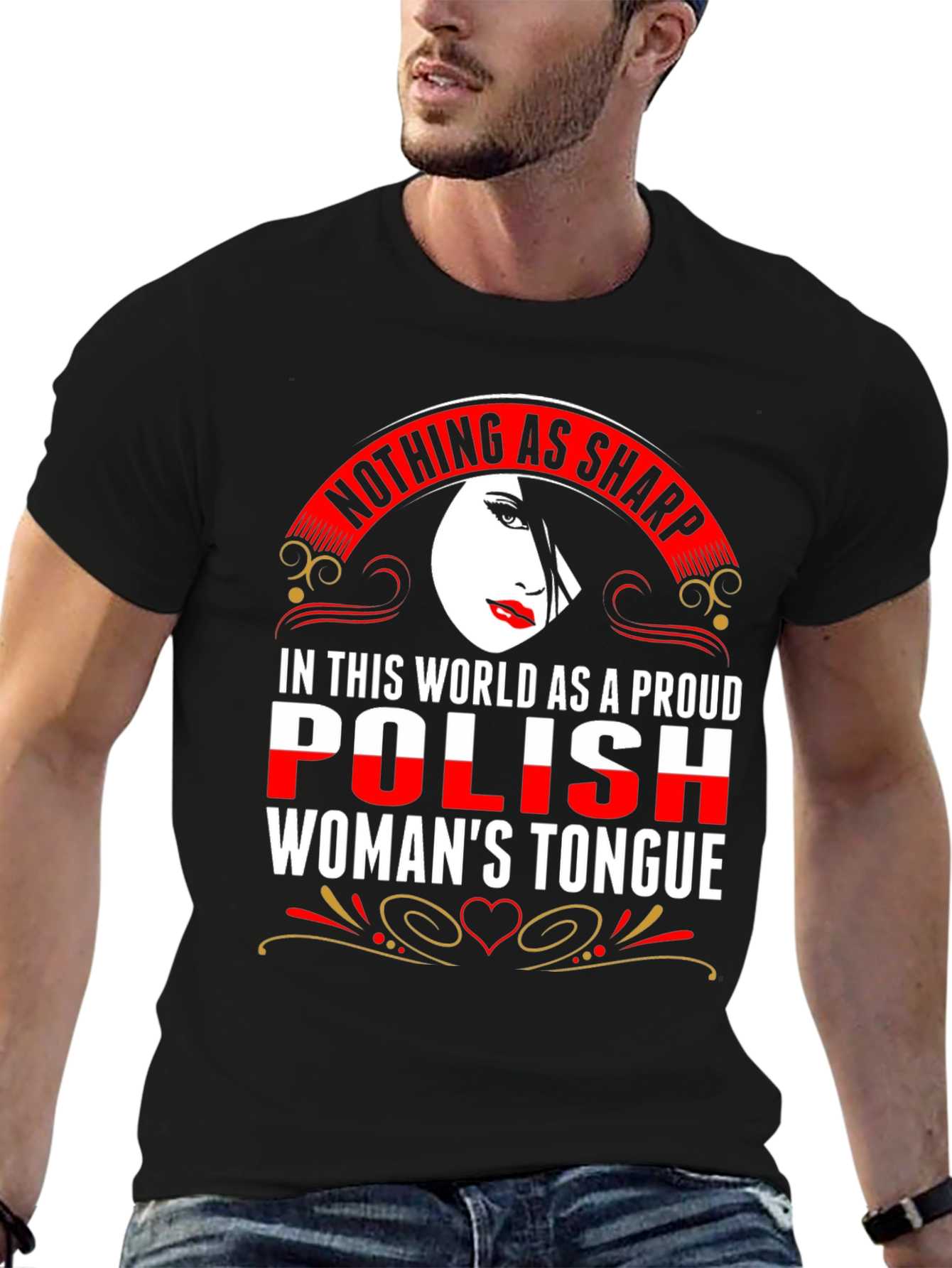 Proud Polish Womans Tongue Graphic Tee