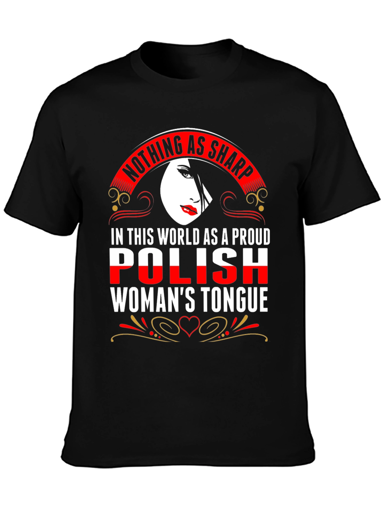 Proud Polish Womans Tongue Graphic Tee