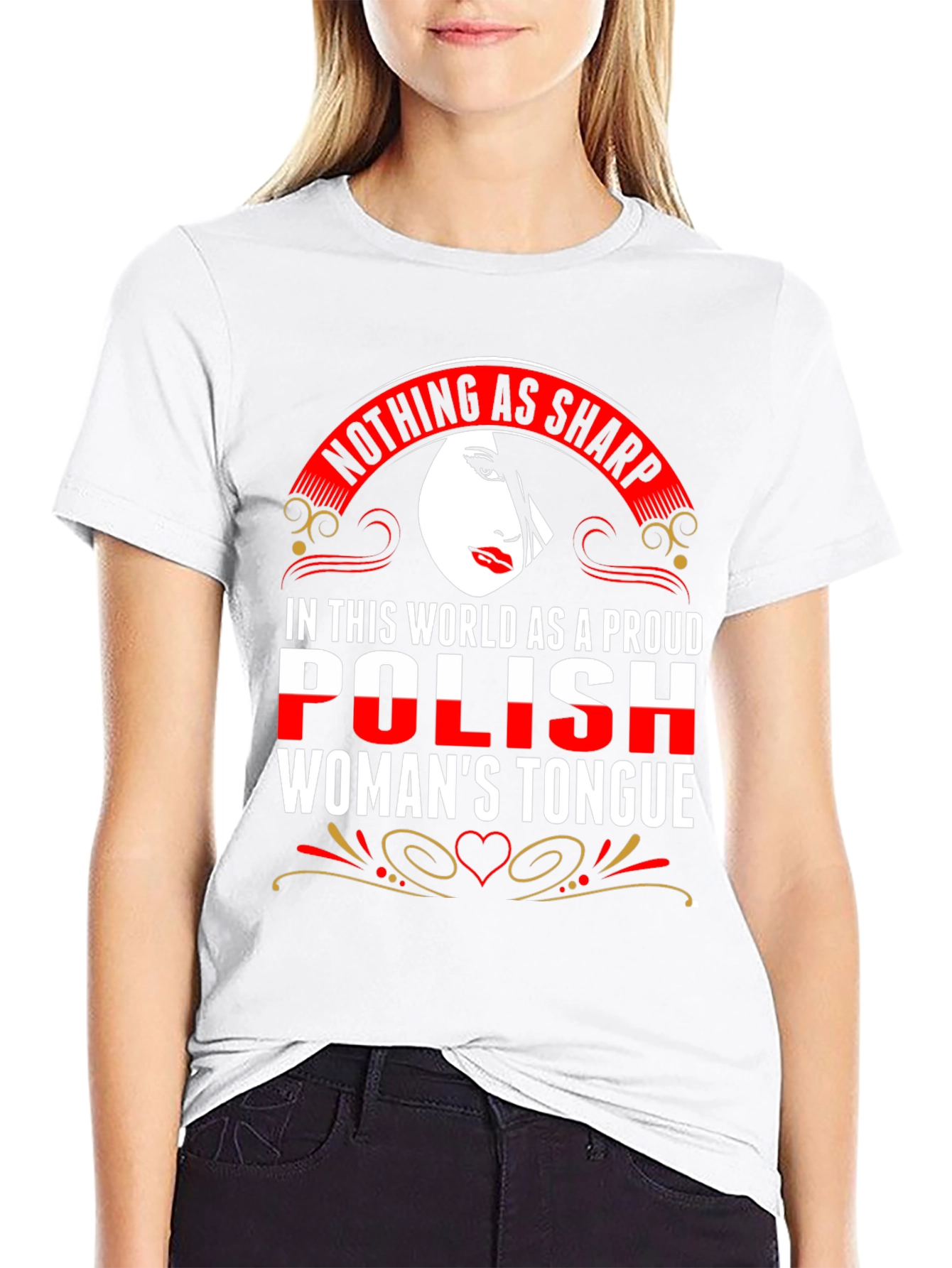 Proud Polish Womans Tongue Graphic Tee