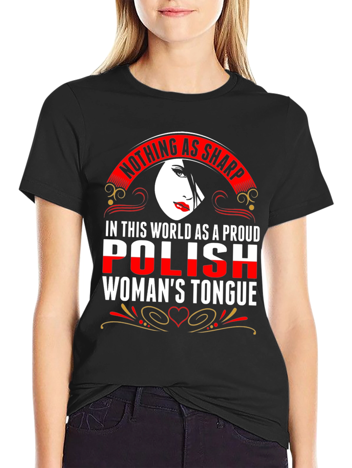 Proud Polish Womans Tongue Graphic Tee