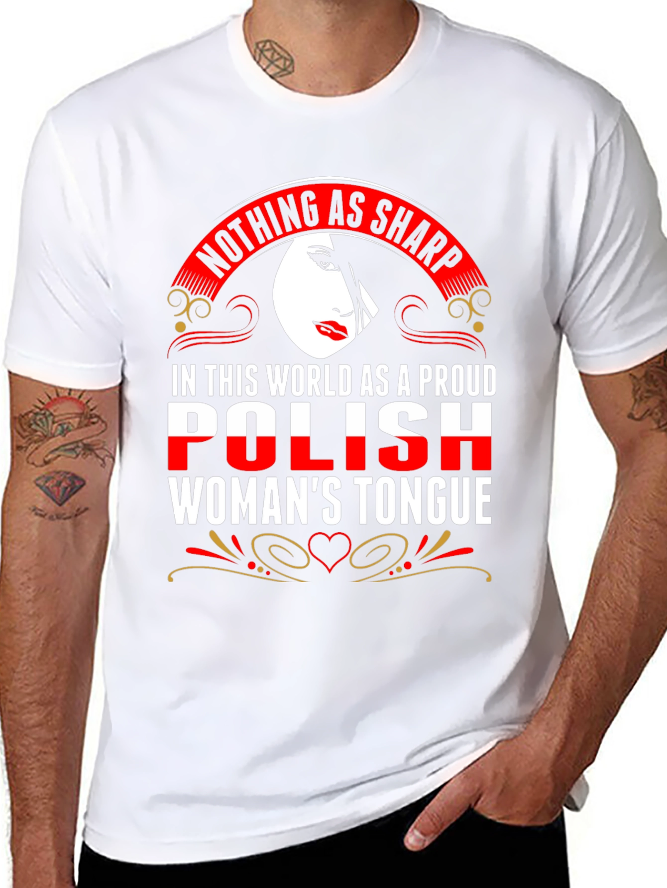 Proud Polish Womans Tongue Graphic Tee