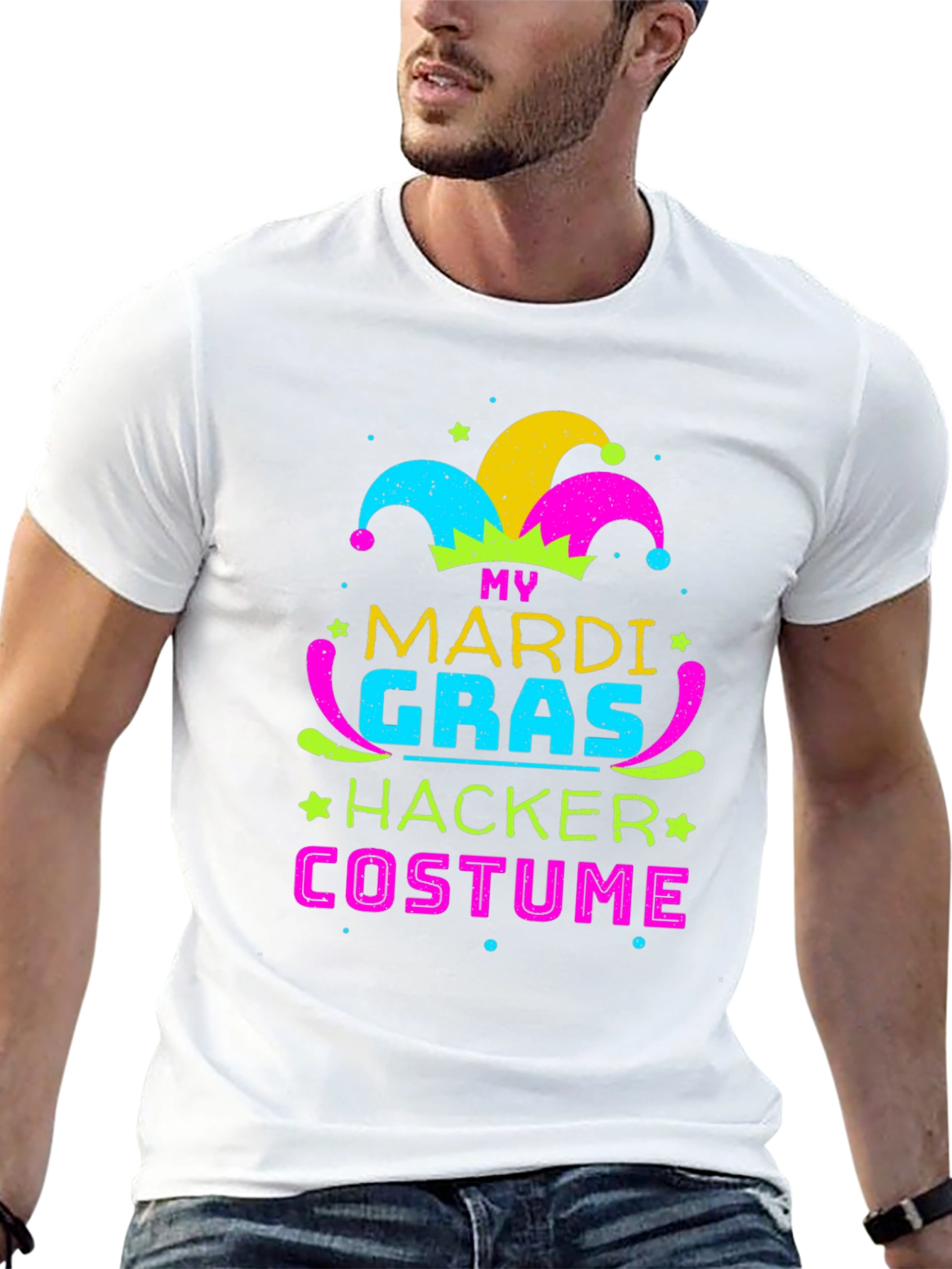Mardi Gras Hacker Costume T-Shirt