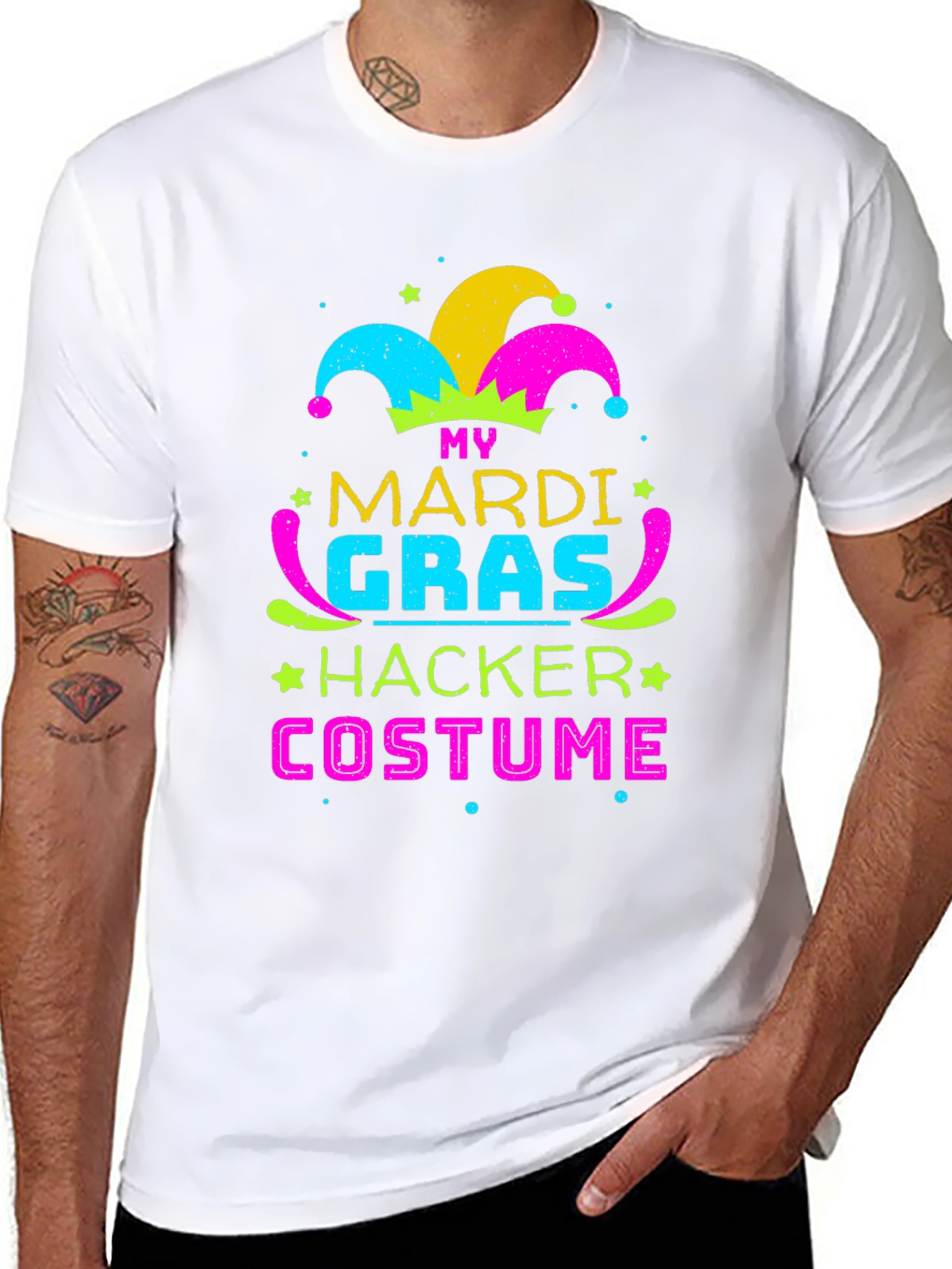 Mardi Gras Hacker Costume T-Shirt