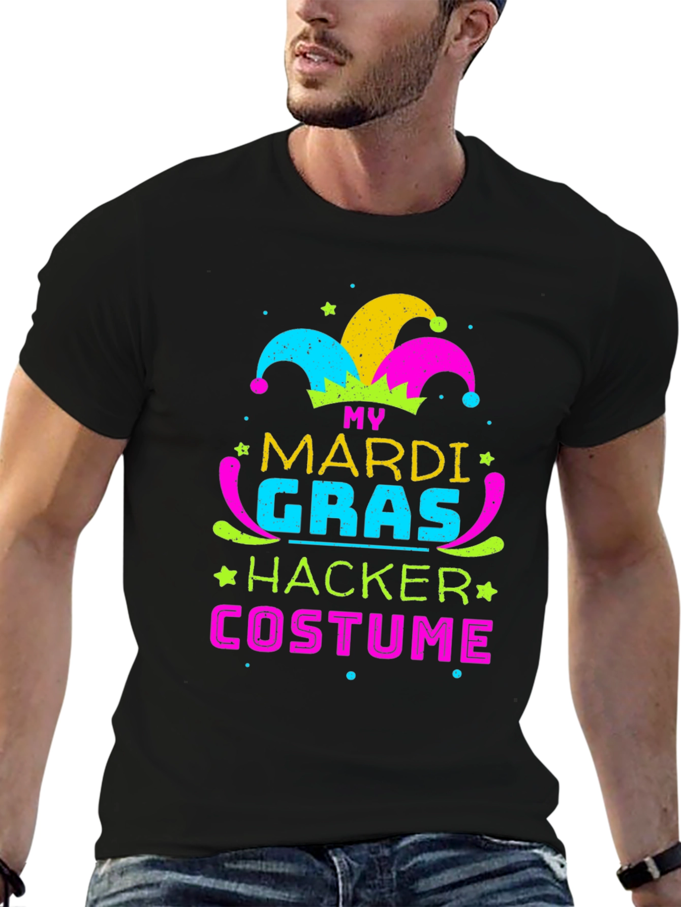 Mardi Gras Hacker Costume T-Shirt