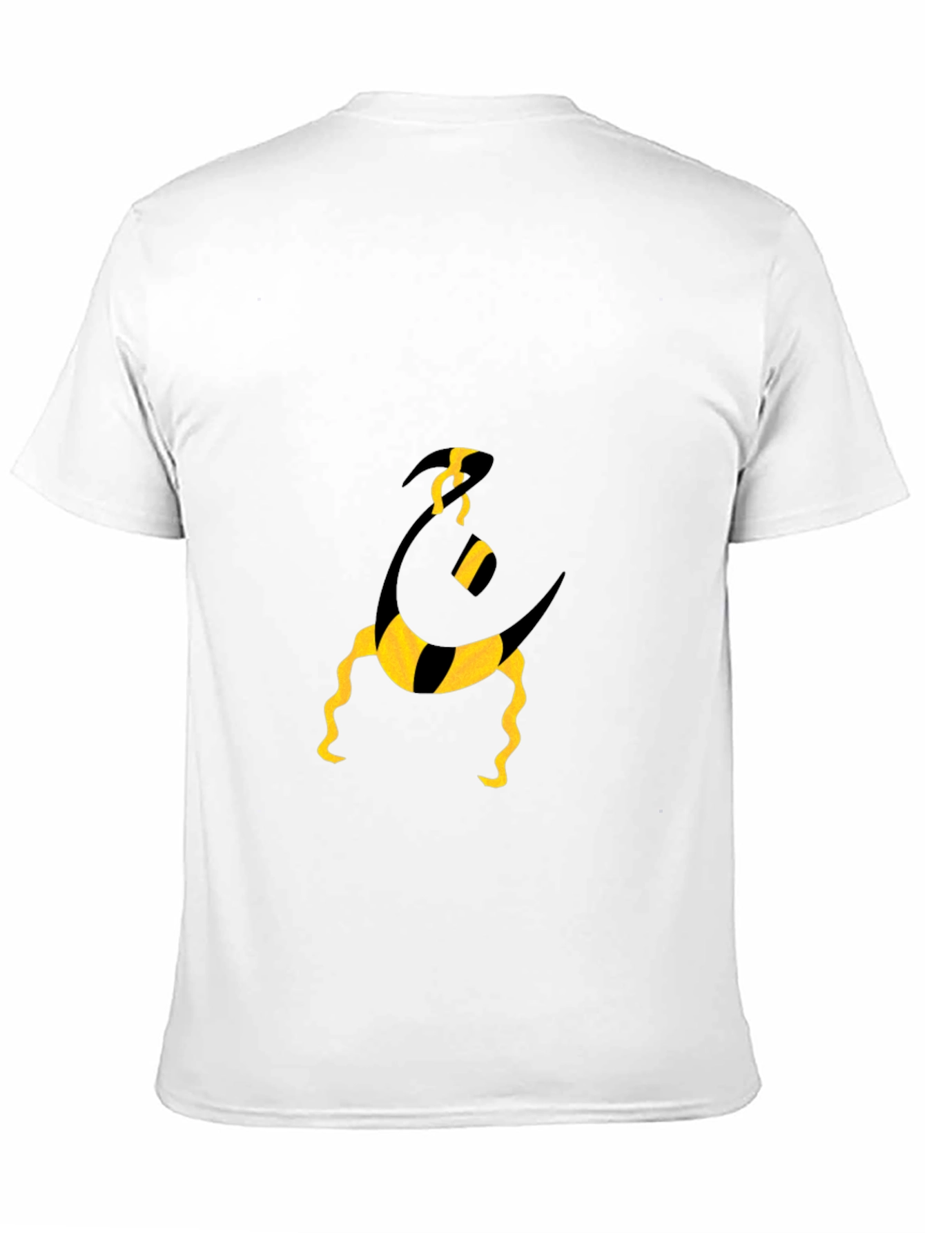 Funky Graphic Tee - Black with Abstract Yellow Print