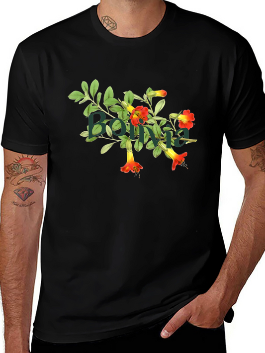 Floral Bolivia Graphic Tee - Stylish Comfort