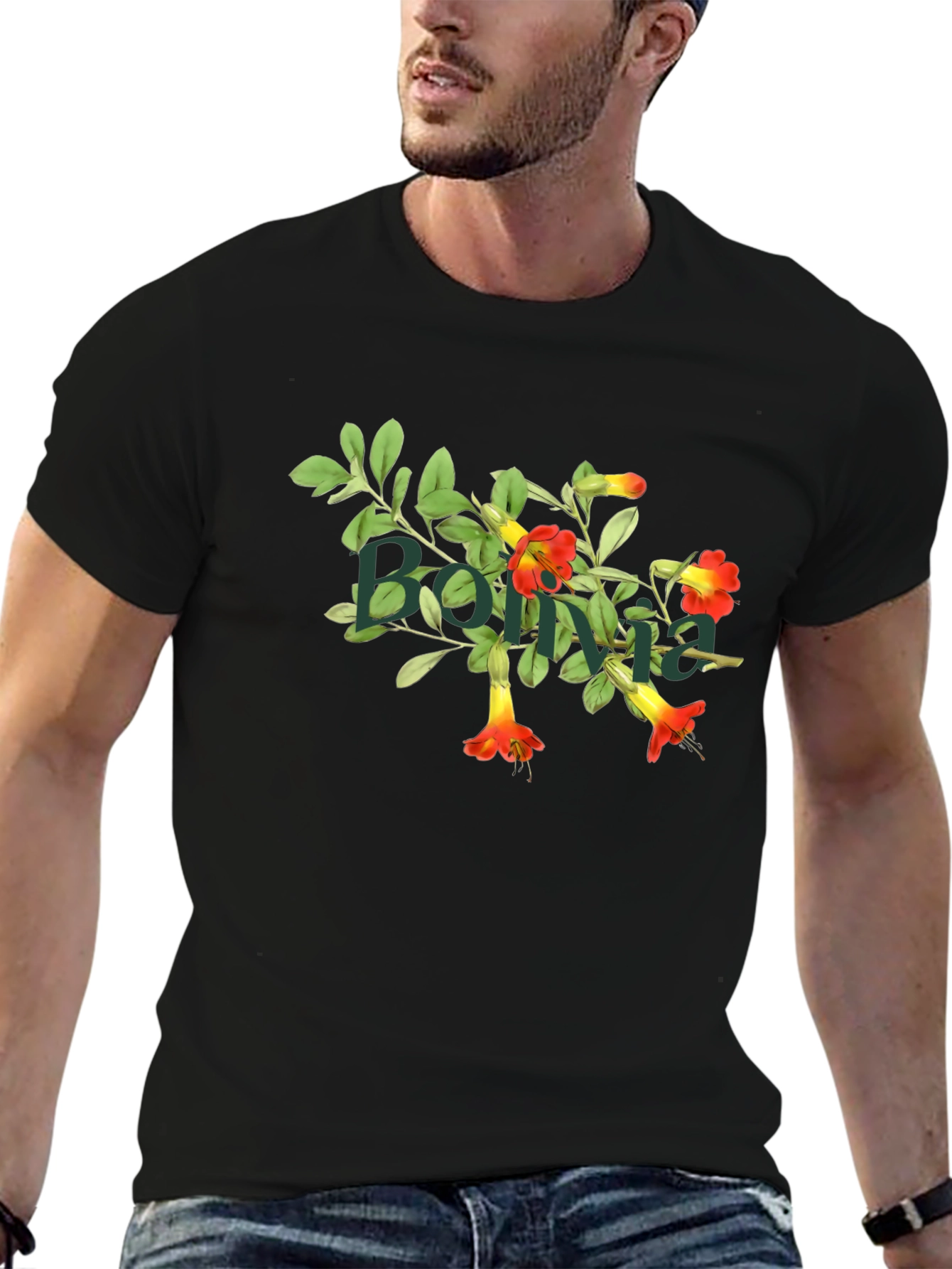 Floral Bolivia Graphic Tee - Stylish Comfort