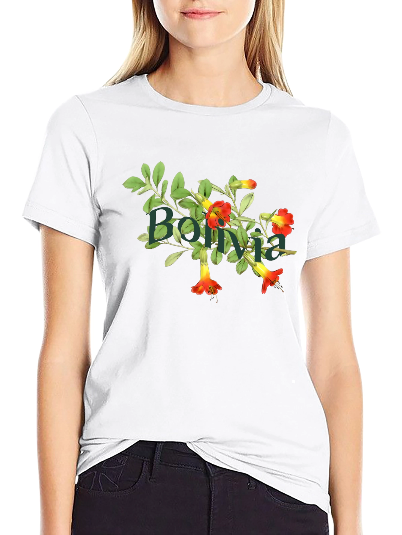 Floral Bolivia Graphic Tee - Stylish Comfort
