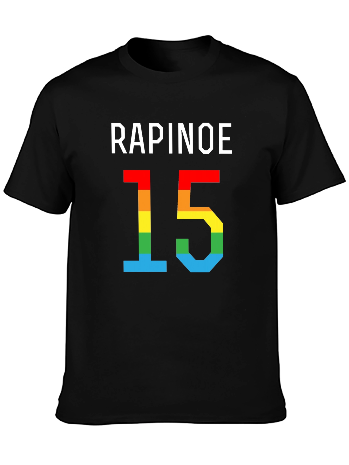 Rapinoe 15 Rainbow Pride T-Shirt - Black