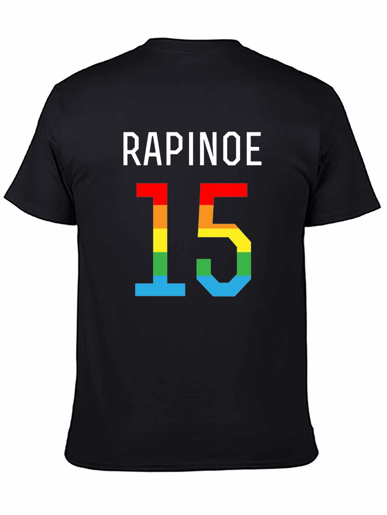 Rapinoe 15 Rainbow Pride T-Shirt - Black