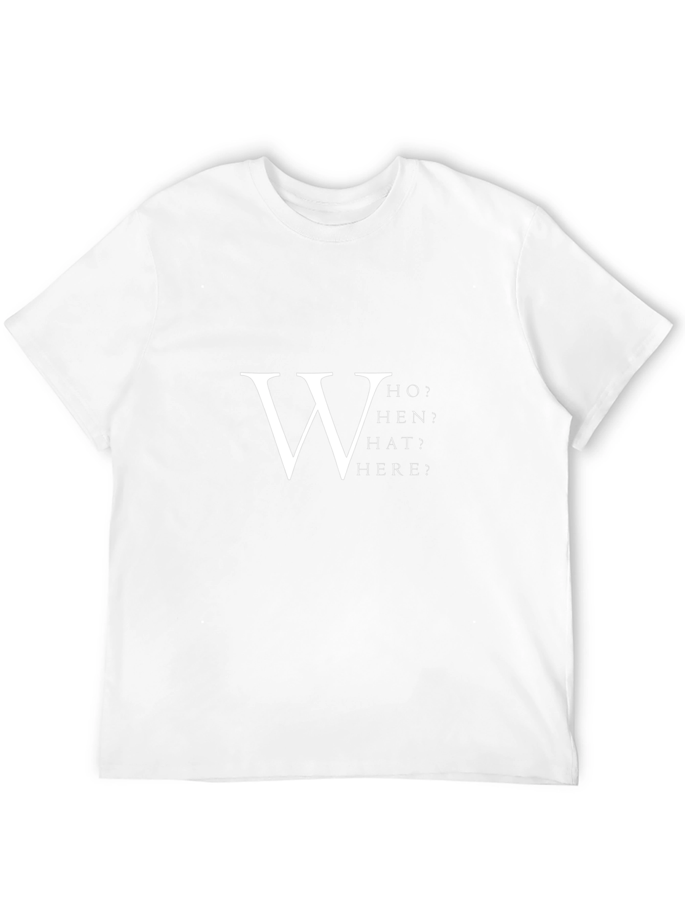 Who What When Where Black T-Shirt