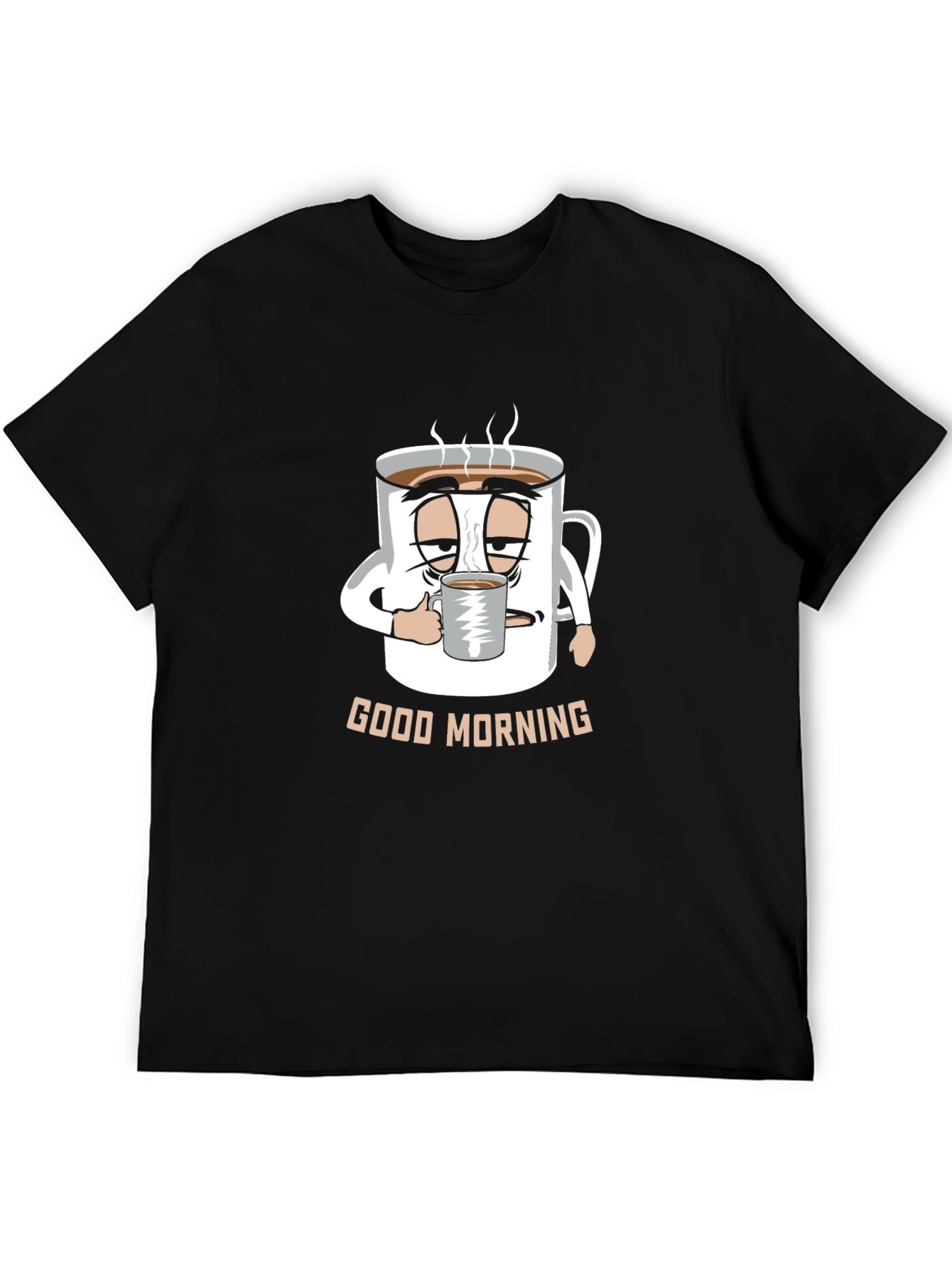 Funny Good Morning Coffee Mug Cartoon T-Shirt