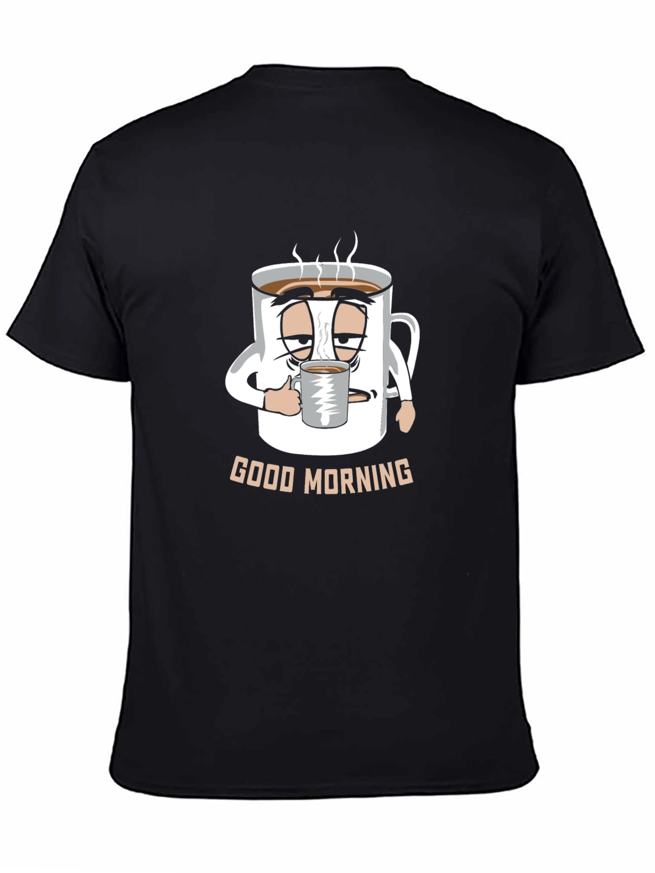 Funny Good Morning Coffee Mug Cartoon T-Shirt