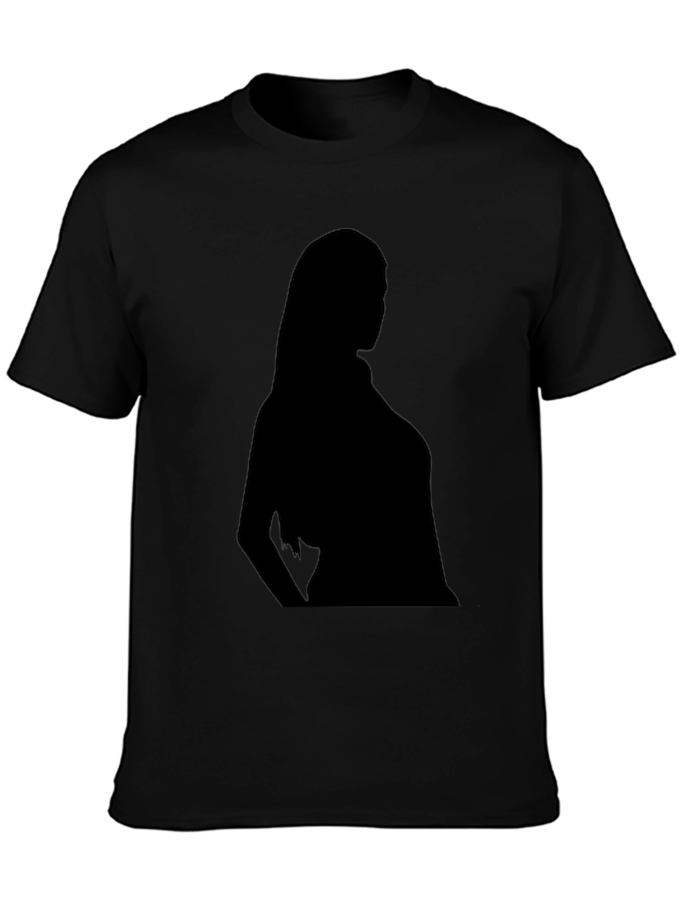 Silhouette Graphic Tee - Classic Black Cotton T-Shirt