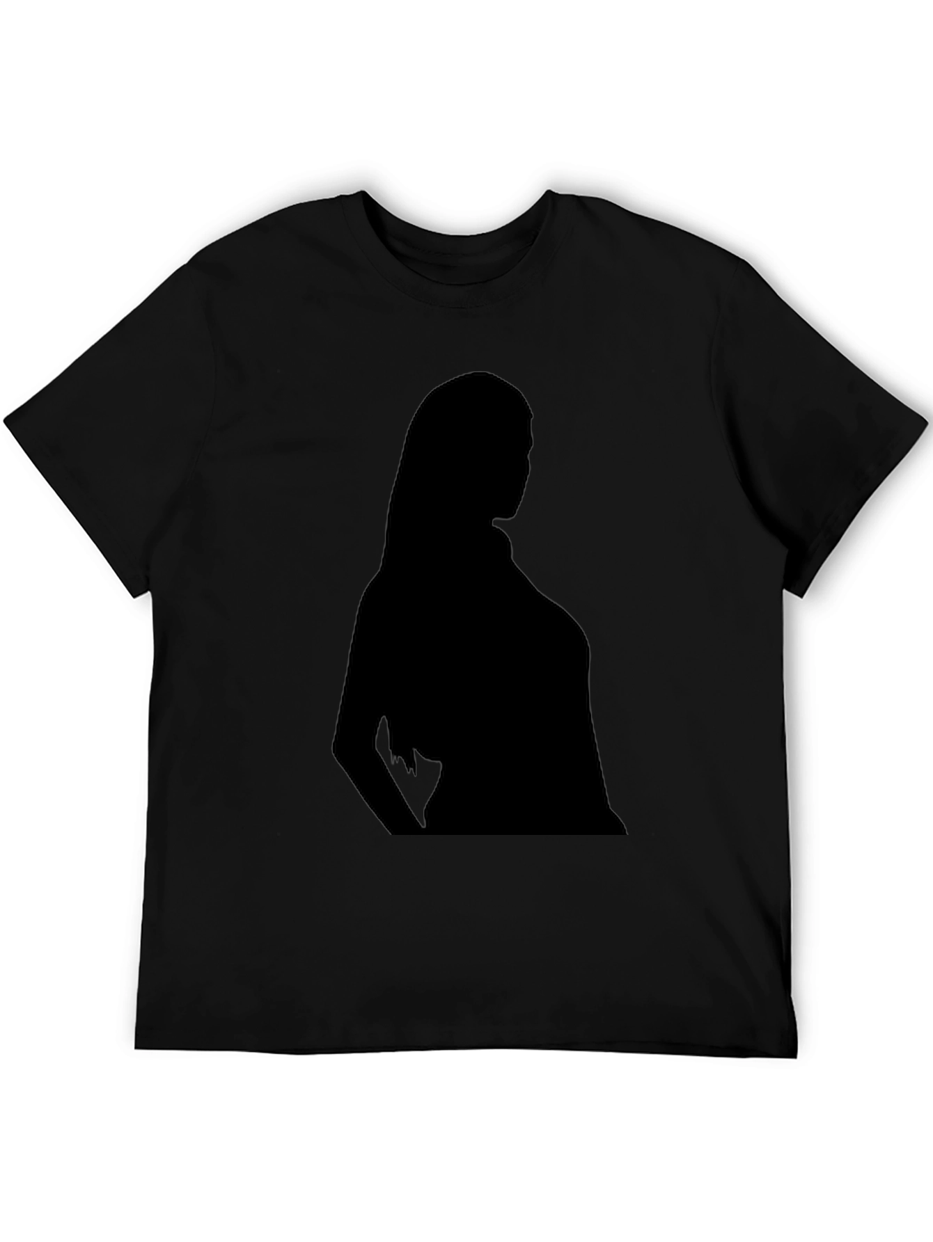 Silhouette Graphic Tee - Classic Black Cotton T-Shirt