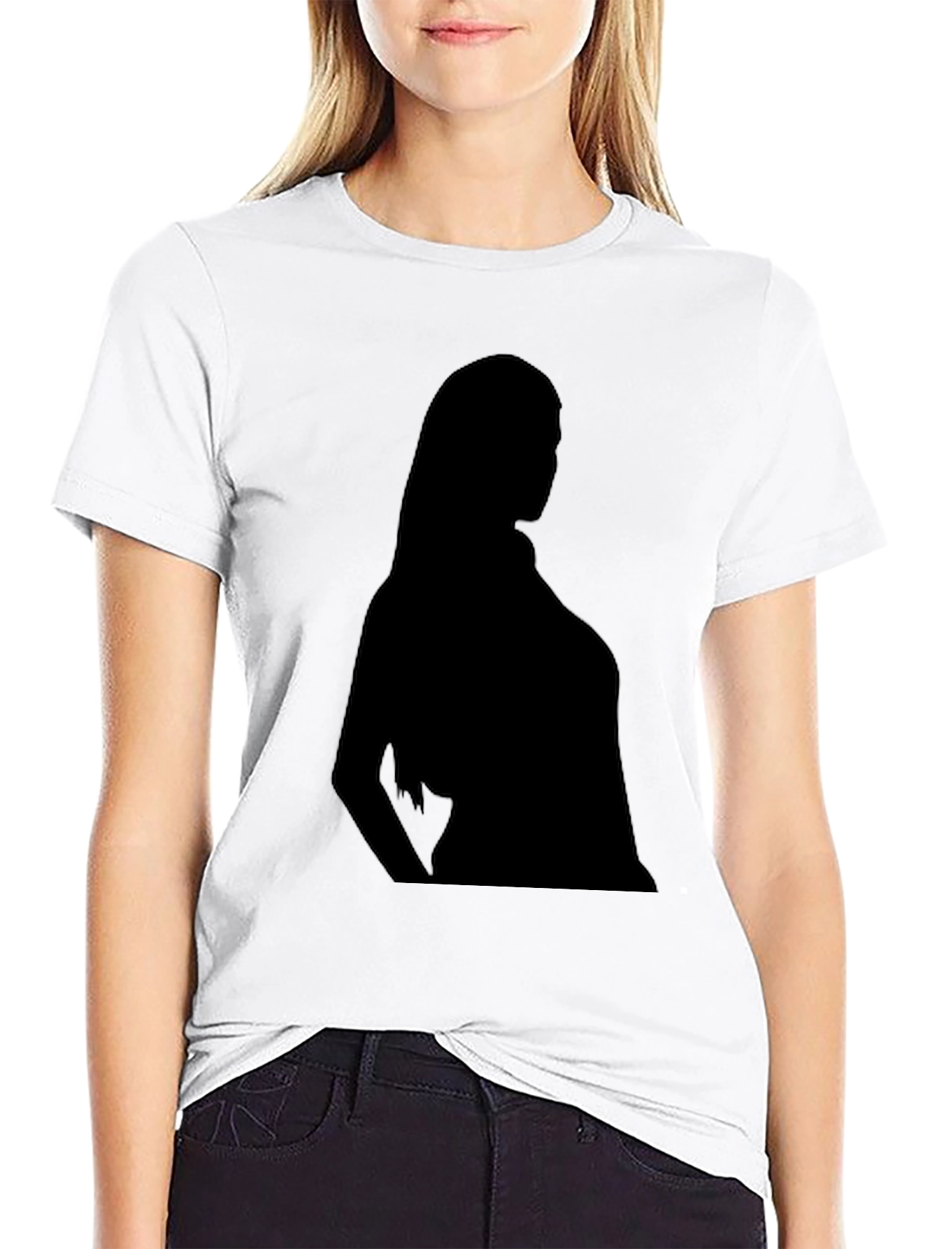 Silhouette Graphic Tee - Classic Black Cotton T-Shirt
