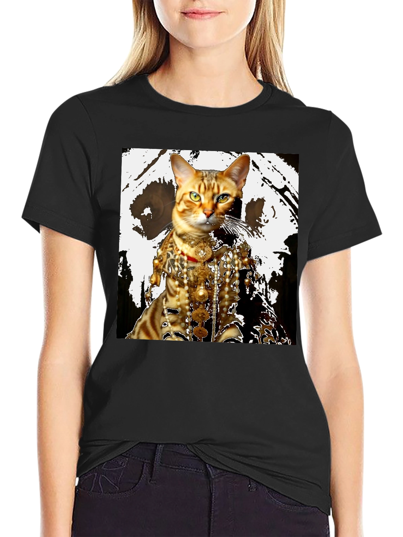 Regal Cat T-Shirt: Unique Feline Fashion