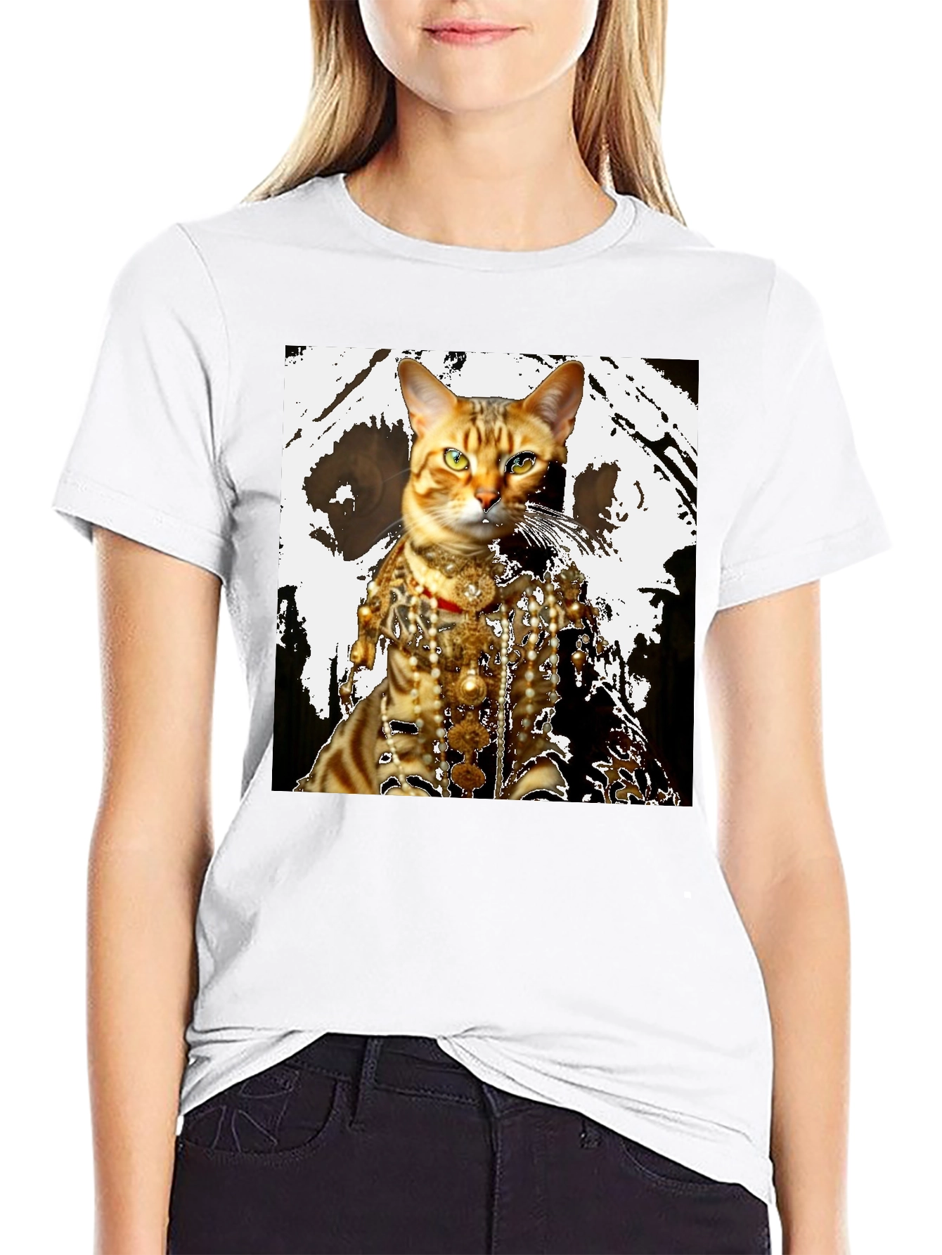 Regal Cat T-Shirt: Unique Feline Fashion