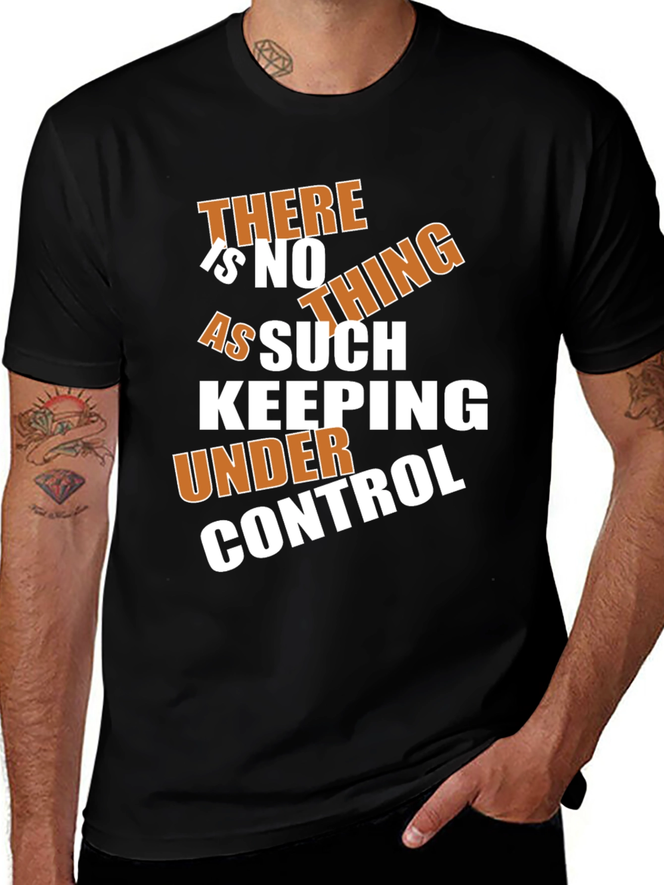 Humorous Slogan Graphic T-Shirt - Black
