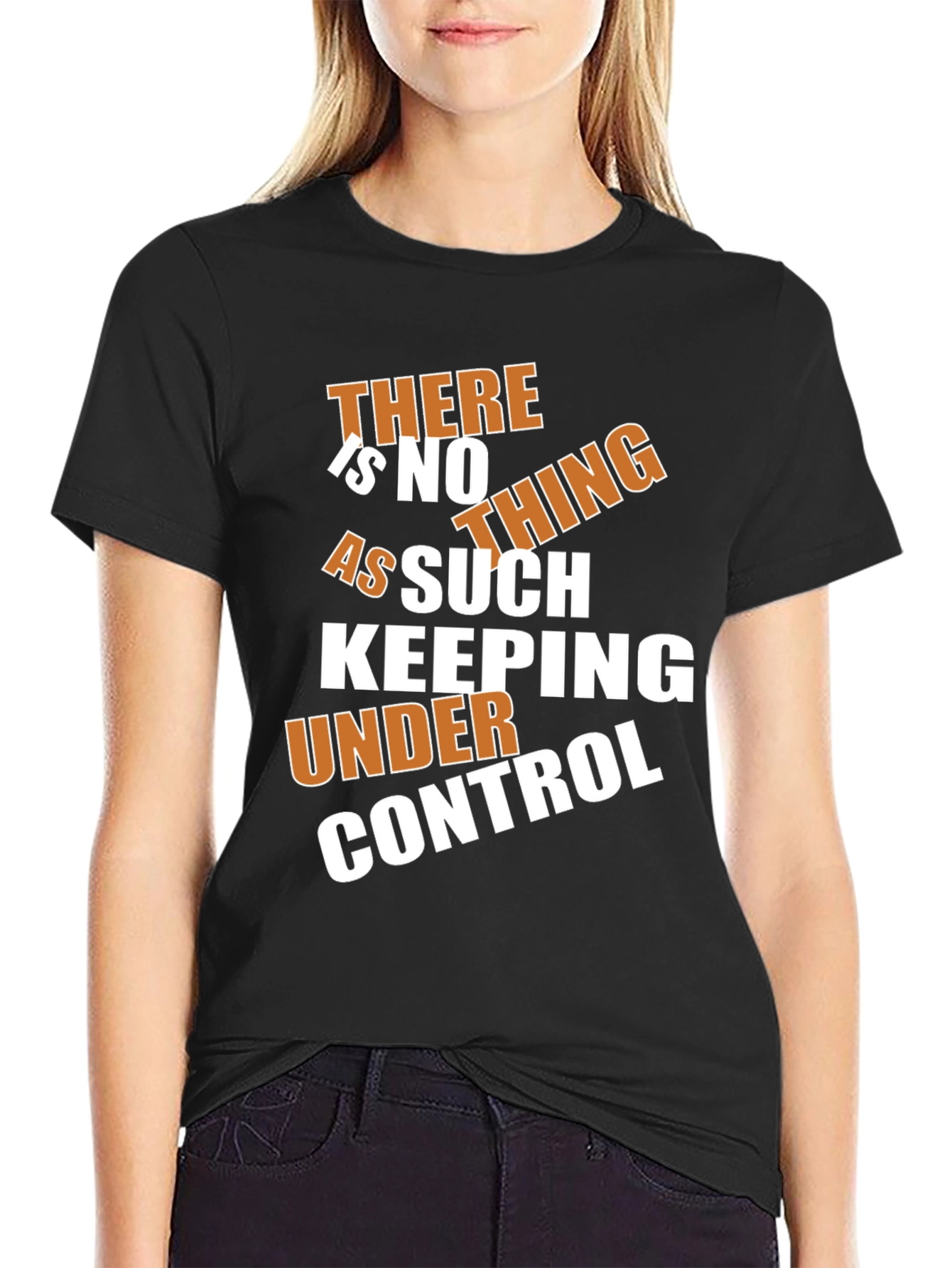 Humorous Slogan Graphic T-Shirt - Black