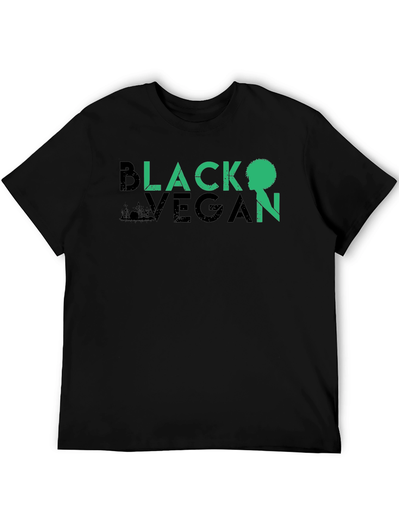 Black Vegan T-Shirt - Unisex Crew Neck Tee